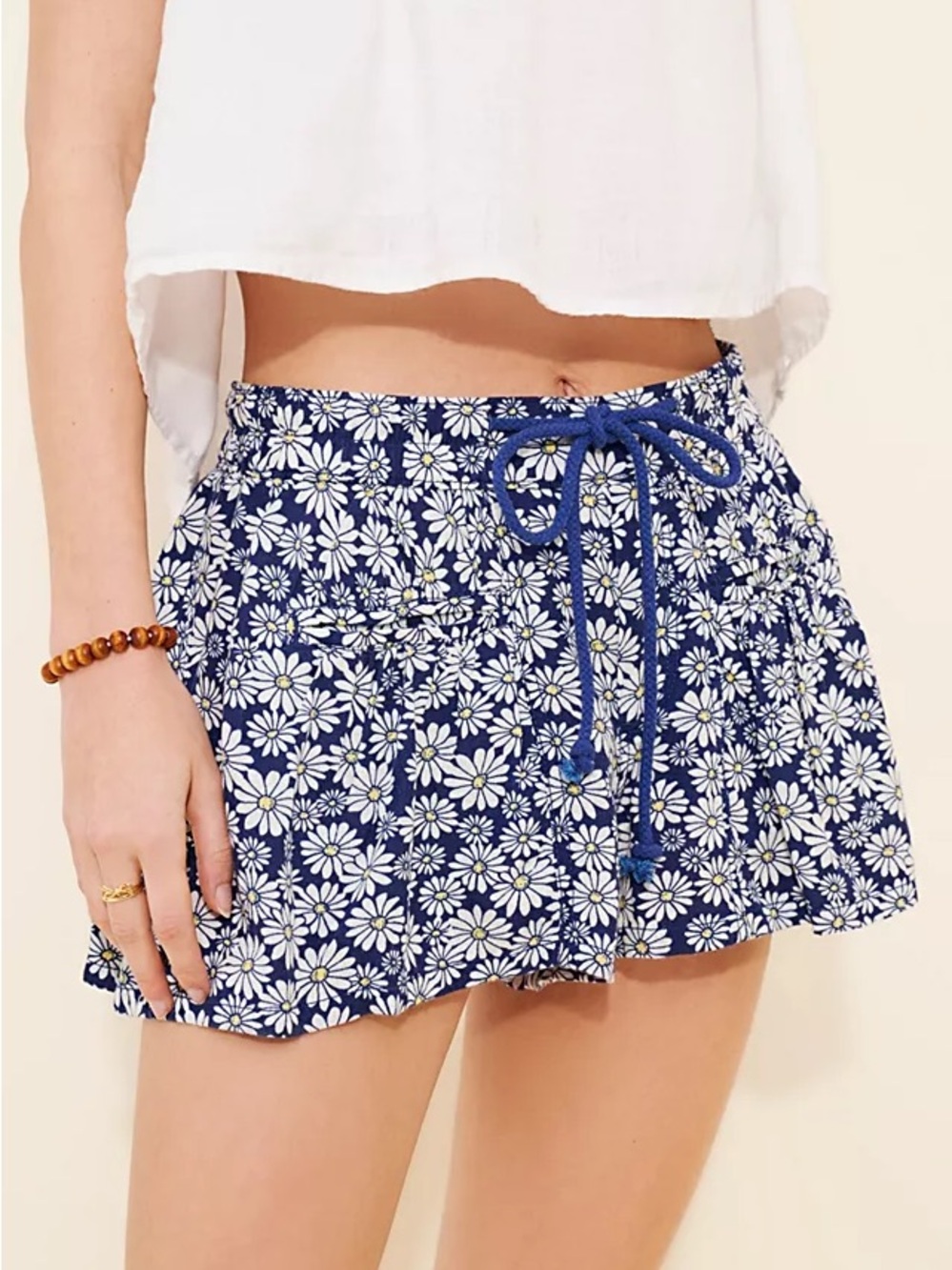 Free People Offbeat Daisy Print Shorts